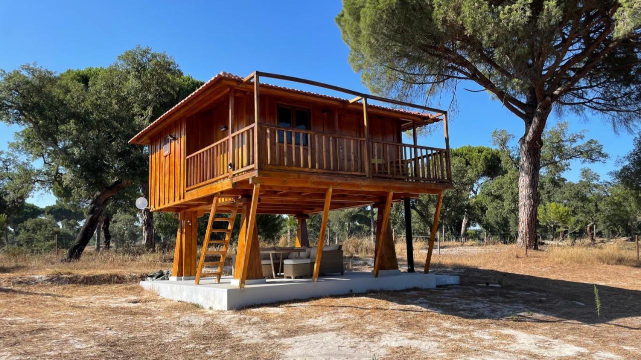Águas de Moura Suspended Wooden House - Monte Da Cortica 빌라 외부 사진